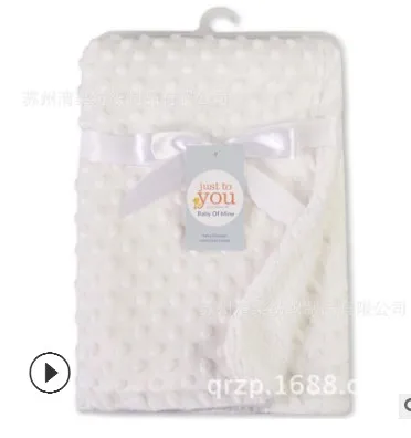 Детское толстое Флисовое одеяло 102x76 см, Пеленальное Одеяло для новорожденных, детское белье для коляски, аксессуары, детское Двухслойное одеяло с пузырьками - Цвет: white