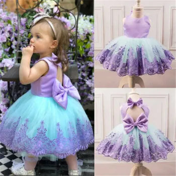 

Toddler Baby Girls Dress Summer Sleeveless Pageant Sequin Party Weddings Princess Bridesmaid Gown Kids Tutu Lace Dresses