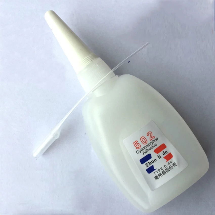

40g 502 Liquid Glue With Dropper Instant Adhesive Wood Metal Rubber Plastic Advertising Glue Strong Bond Mold Glue Fast Curing