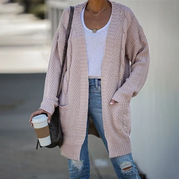 

New Cardigan Women Long Sleeve Knitted Women Sweater Cardigan Autumn Winter Women Sweater Sweater Coat Mujer Invierno