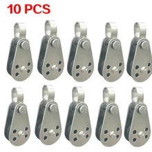 10 PCS Marine Boat Pulley Blocks Rope Stainless Steel 316 Kayak Canoe Anchor Trolley Kit Nylon Pad Eyes Boat Kayak Accessories