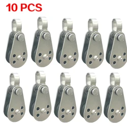 10 PCS Marine Boat Pulley Blocks Rope Stainless Steel 316 Kayak Canoe Anchor Trolley Kit Nylon Pad Eyes Boat Kayak Accessories