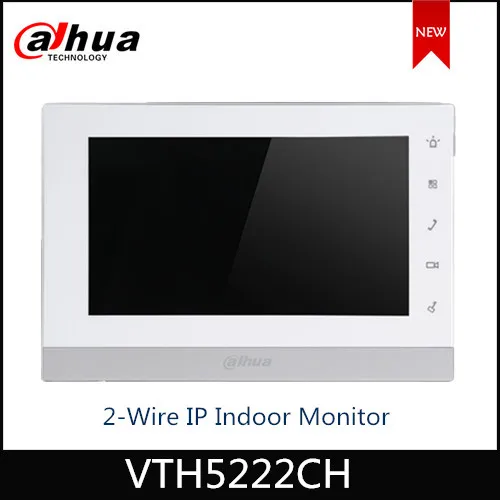 Dahua 2 Wire IP Indoor Monitor 7\ TFT Touch Screen Video Intercoms Support SD Card Record Video doorbell VTH5222CH-S1