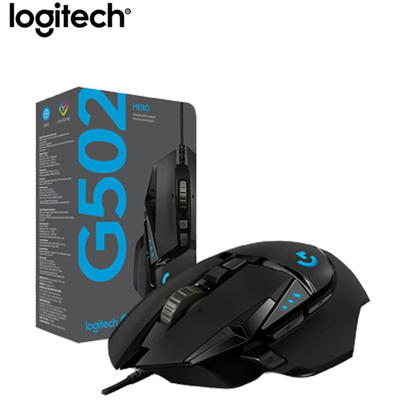 Профессиональная игровая мышь Logitech G502 HERO 16000DPI, игровая программирующая мышь, регулируемый светильник, синхронизация для мыши|Мыши| | АлиЭкспресс