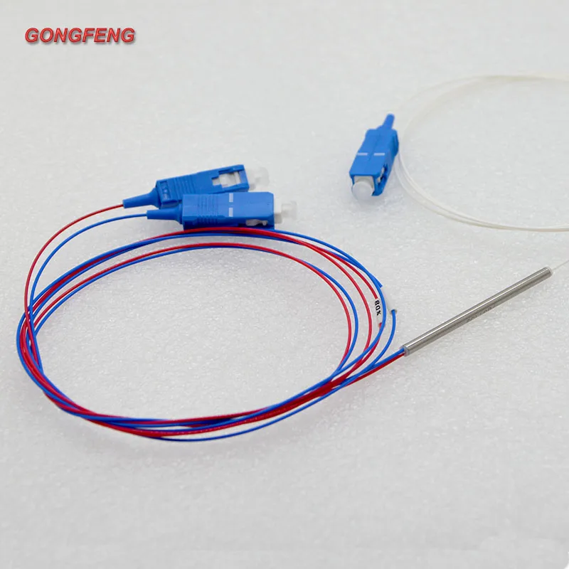 10pcs New Mini Fiber Optic Splitter 0.9mm Single Mode 1x2 SC/UPC 50:50 Optic Fiber Splitter Free Shipping  Special Wholesale