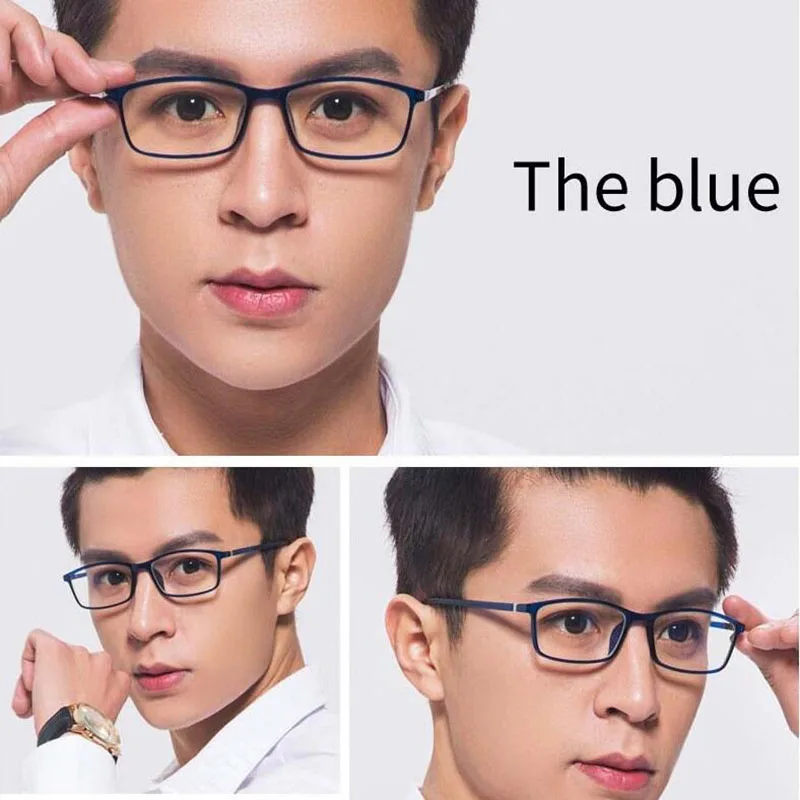 Thin Frame Myopia Glasses Blue Coated -1.0 -1.5 -2.0 -2.5 -3.0 -To-6.0 Reading +100 +150 +200 +250 +300 +350 +400 6