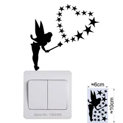 Whimsical Animal & Fairy Wall Decal for Nursery and Children's Room Decor (008 Fairy Stick Star)
