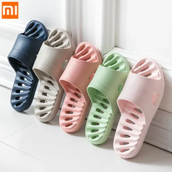 

2020 Xiaomi New Slippers Women EVA Massage Fip Flop Home Bathroom Bath Non-slip Sandals Outdoor Men Soft Comfortable Slippers