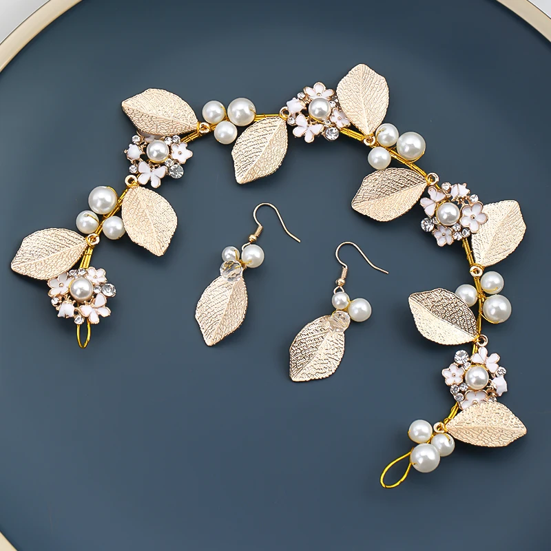 Бесплатная доставка в сельском стиле металлические золотые повязки для волос с