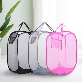 

Folding Hamper laundry basket Sorting Basket Mesh Toy Dirty Storage Box Children's Toys Sundries Storage Box