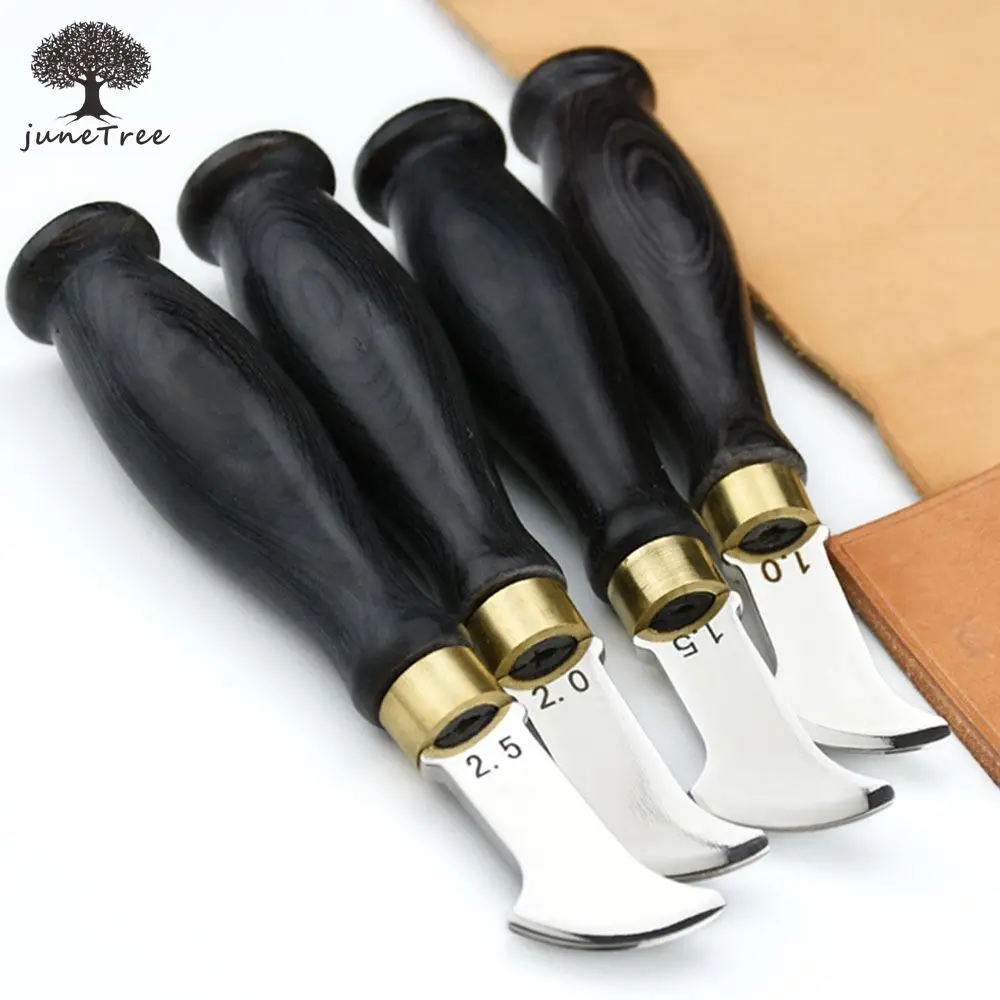 Leather Tool Leather Edge Creaser Leathercraft Edge Creasing Tool Marking Leather Craft Black Wood Handle Tools