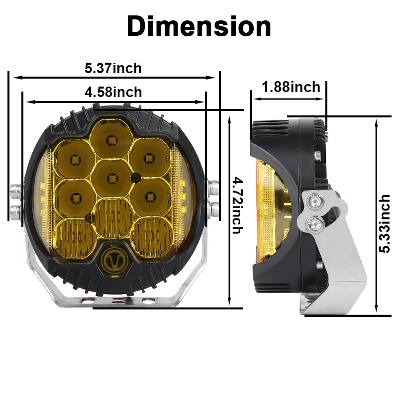 Желтый Цвет Белый DRL 12V 50W светодиодные противотуманные фары для универсального внедорожные транспортные средства