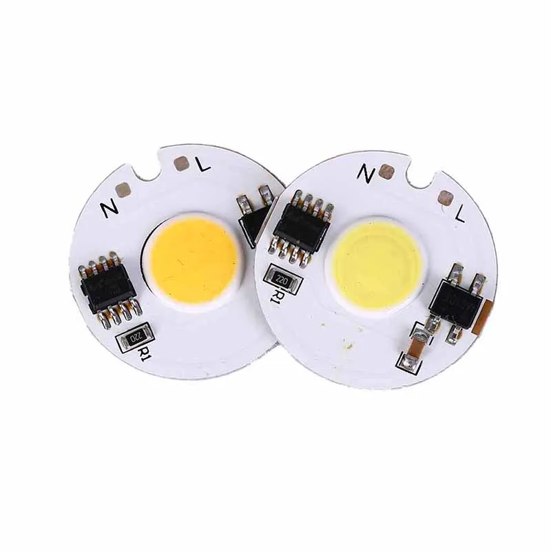 White/ Warm White LED Lamp Chip COB 3W 220V LED Bulb Lamp Input Smart IC Driver Fit For DIY LED Spotlight Floodlight