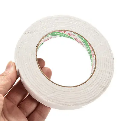 

1.8x300cm 1 Roll High Quality White Double Sided Tapes Foam Super Strong Adhesive Sticky Tape Free Shipping
