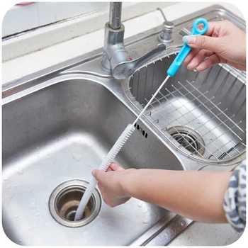 

Kitchen sink drain Pipe Cleaners Dredging Sewer Tools toilet sewer Anti-clogging Supplies Hair clean brush Filter Removal Hook