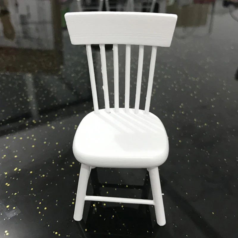  5 PCS Wooden Table Chair Set Mini Doll Furniture Model for 1/12 Dollhouse Play House Toys Hot Sales