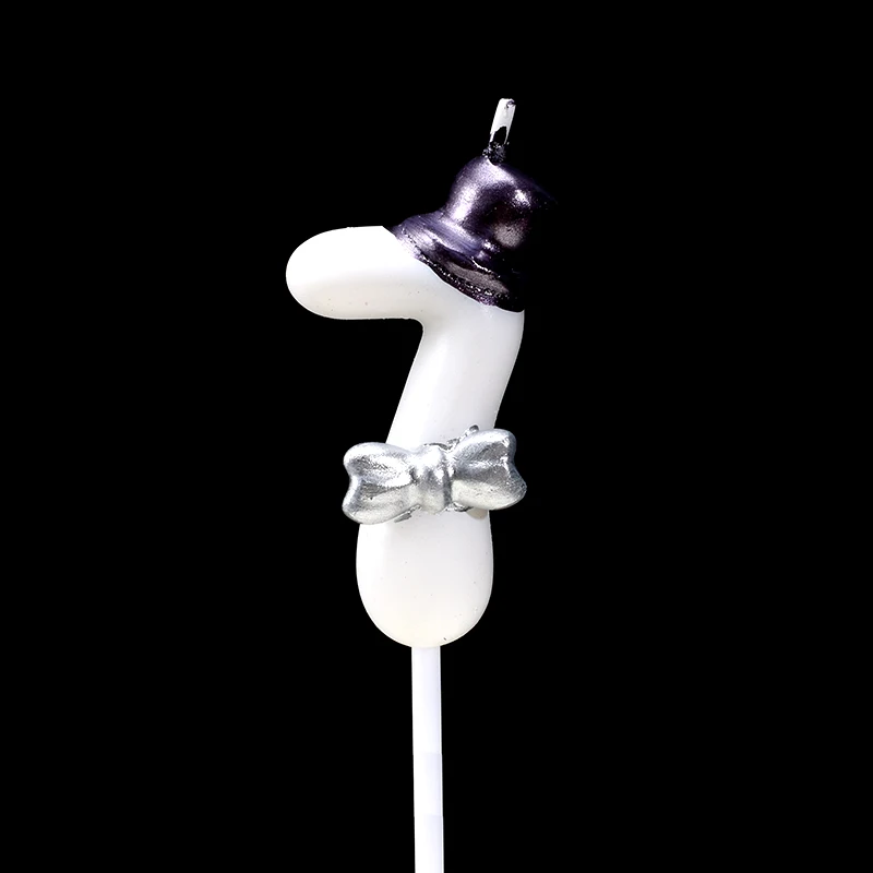 White 7 Cakelove, 1 шт., 0-9, свечи для торта, товары для дня рождения, украшения для торта, украшения для торта на годовщину, цифры торта, вечерние свечи - Цвет: White 7