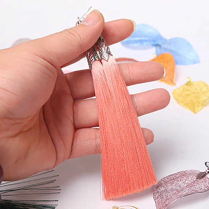 Dangle Earrings Pendant Earrings Long Earrings Crystal Tassel Earrings Fashion Bohemian Tassel Alloy Long Earrings Silk Fabric Pendant Ladies Pendant Tassel Earrings Jewelry