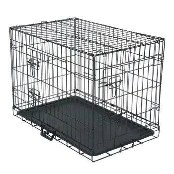 

30" Pet Kennel Cat Dog Folding Steel Crate Animals Playpen Wire Metal