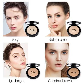 

4 Color Soft Full Face Makeup Oil Control Concealer Makeup Smooth Dry And Wet Pressed Powder Brighten Powder Setting Lasting