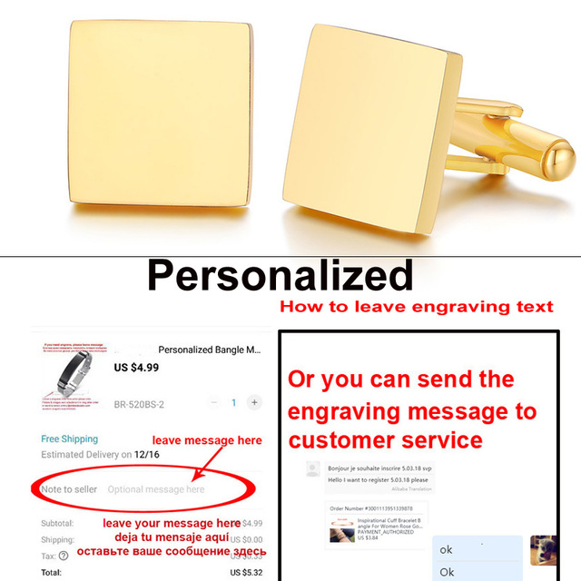 Initial Cufflinks for Wedding Birthday Groomsmen Gift Stainless Steel Cufflinks Statement Jewelry