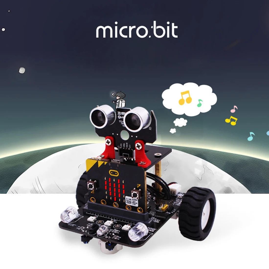 Графический программируемый робот-автомобиль с Bluetooth IR и трекинговым модулем, паровой робот-игрушка для микро: бит BBC Kit