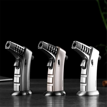 

Jobon Inflatable Windproof Lighter Men's Straight Into The Blue Flame Outdoor Barbecue Cigar Welding Torch Cigarette Lighter