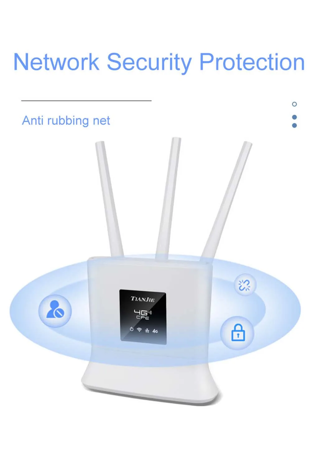 wifi booster with ethernet port TIANJIE Mạng 3G Tốc Độ Cao 4G CPE WIFI Router LTE FDD TDD Ăng Ten Ngoài Kích RJ45 WAN LAN khe Cắm Sim Modem Dongle wireless router extender