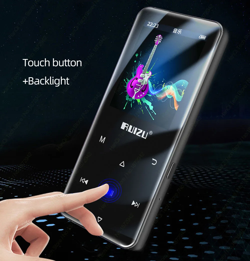 Ruidu D19 Bluetooth 4,0 MP3 плеер без потерь 16 ГБ Портативный Аудио Walkman с fm-радио электронная книга запись шагомер MP3 музыкальный плеер