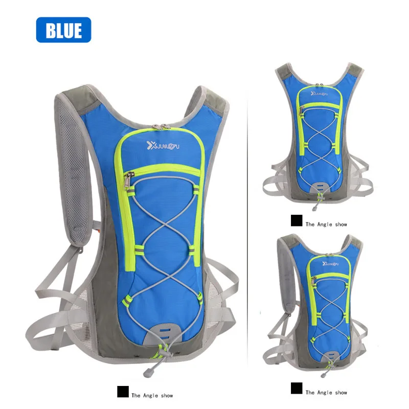 Спортивный рюкзак, сумка для велоспорта, для женщин и мужчин, светильник для бега по пересеченной местности, для альпинизма, сумка для воды, нейлоновая, вместительная, до 20л - Цвет: Blue