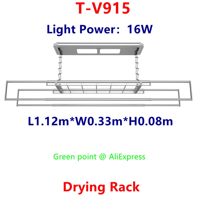 Tk-9002 Intelligent Electric Drying Rack Balcony Automatic Remote Control  Lifting Telescopic Clothes Drying Machine 220v 1200w - Drying Racks -  AliExpress