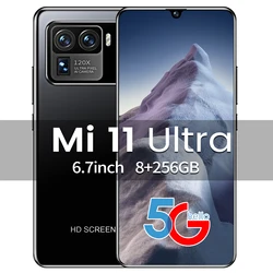 Global Version MI11Ultra 6.7-inch 5G Smartphone 8GB+256GB 6800mAh MTK6889 Face Fingerprint Unlock Dual Card Dual Standby