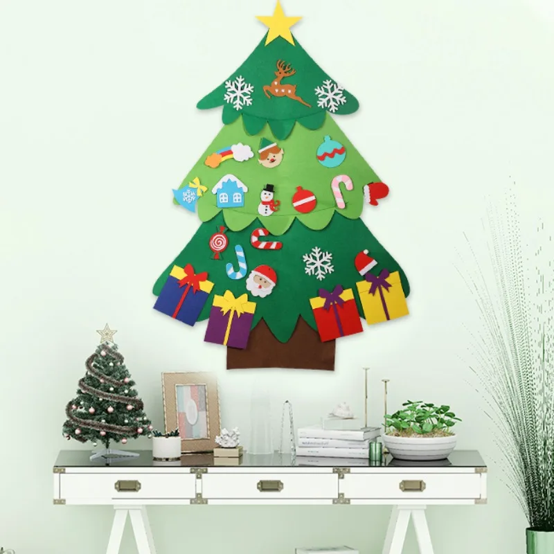 

Christmas Tree Ornament Mini Painted Christmas Tree Decorations Christmas Wooden Card New Year's Decorations For Home