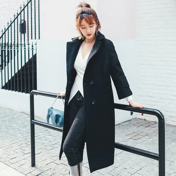

Large size women's fat 100 kg autumn and winter woolen coat plus fertilizer to increase fashion