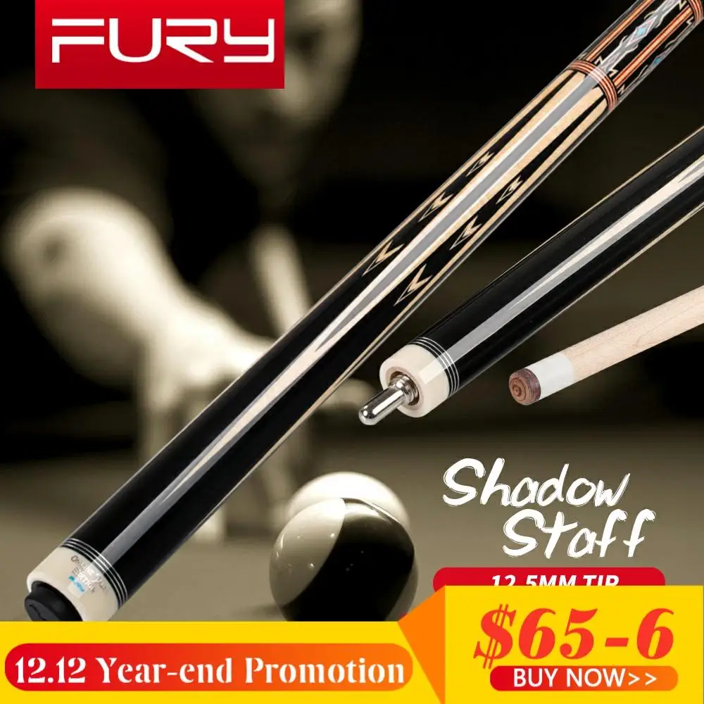 

FURY DC-1 Pool Cue 12.5mm Tiger Red Thread Tip HT2 Maple Shaft Quick Joint Smooth Grip Billiards Handmade Unique Design Cue