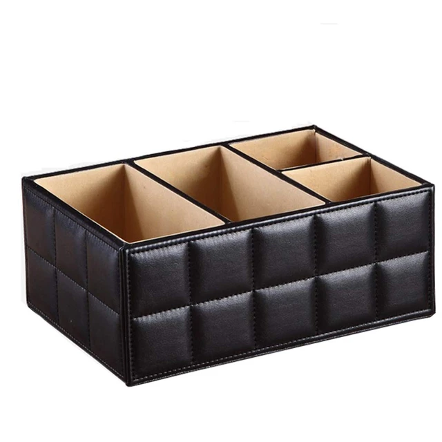 1pc Creative Wood And Plastic Desktop Storage Basket Multi-compartment  Storage Box Detachable Slot Style Remote Control Organize - AliExpress