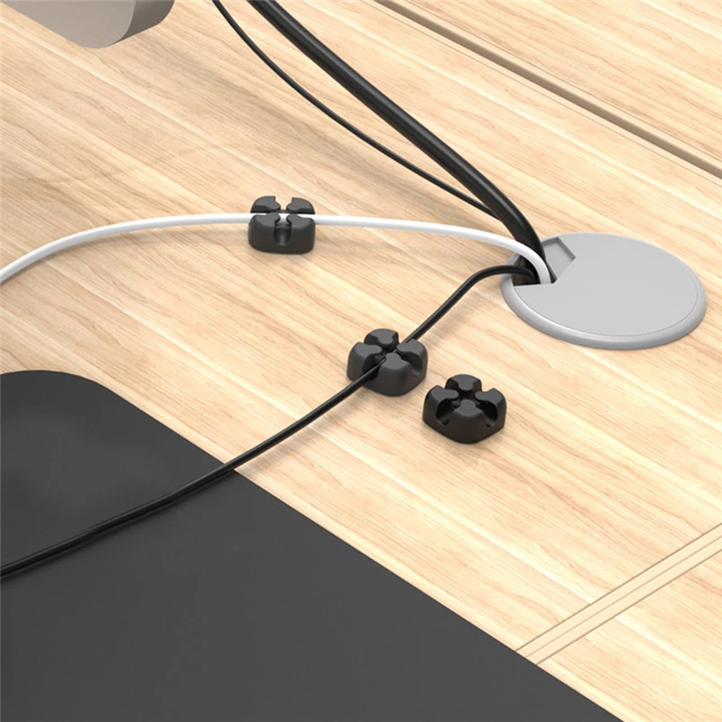 Wire Desktop Organizer Winder Management Headphone Cord Holder for iPhone 5Pcs  Dressing table essentials Kitchen essentials