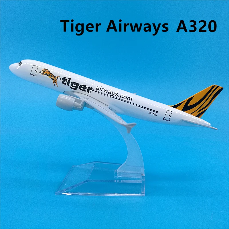 16 см 1:400 масштаб Airbus A320 самолеты Airlines airways авиация сплав металлическая модель самолета Модель самолета игрушки коллекционный подарок - Цвет: Tiger Airways