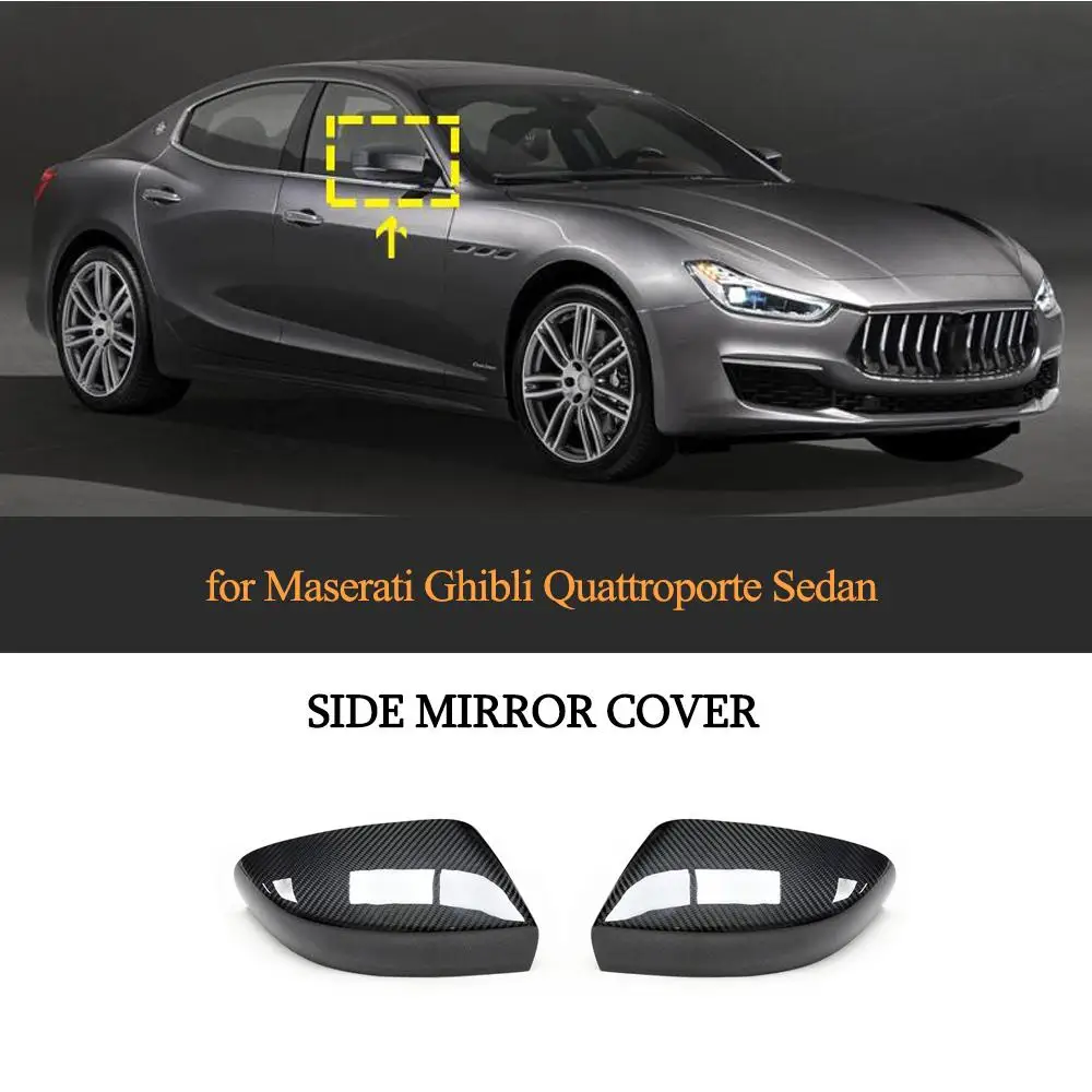 Накладки на зеркало заднего вида из натурального карбона для Maserati Ghibli Quattroporte