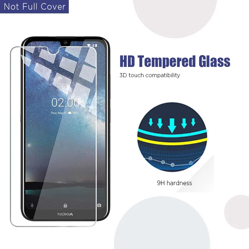 Защитное стекло закаленное 1/2 шт для Nokia X2 XL X X71 Lumia 950 640 635 630 535 530 520|Защитные стёкла