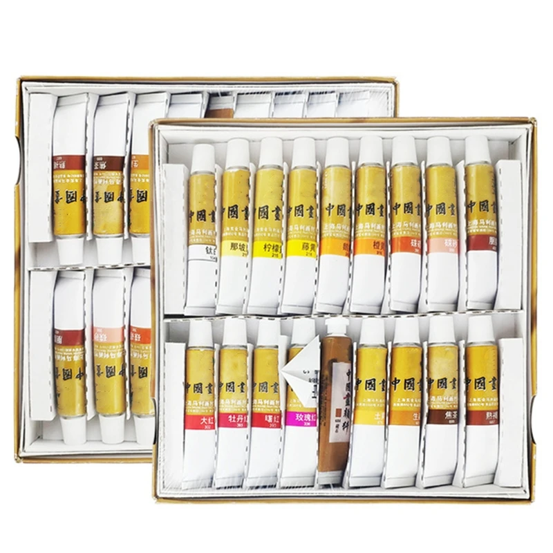 

12/18/24/36 Colors 5/12ml Chinese Painting Pigment Watercolor Paint Drawing Tools for Beginners Artist Students Art Supplies