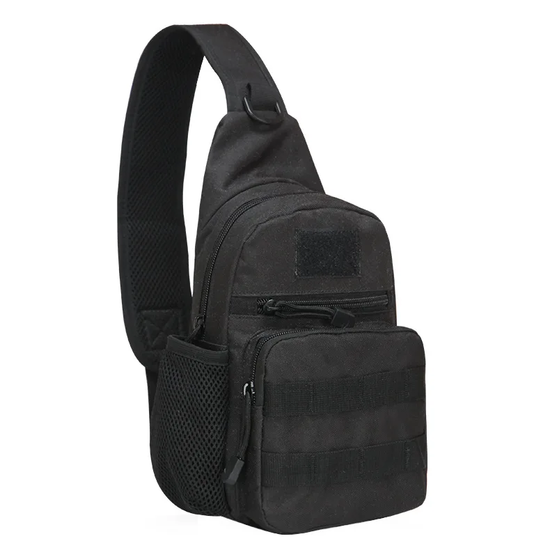 Наружная тактическая походная сумка, военная армейская сумка Shoudler, сумка для воды, сумки для кемпинга, нагрудный ремень для тела, рюкзак на одно плечо - Цвет: Черный цвет