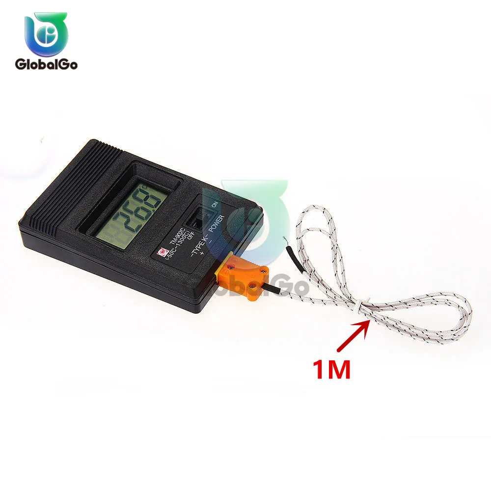 TM 902C 50 ℃ до 1300 Температура метр TM902C с цифровым к Тип термометр Сенсор тестер ЖК