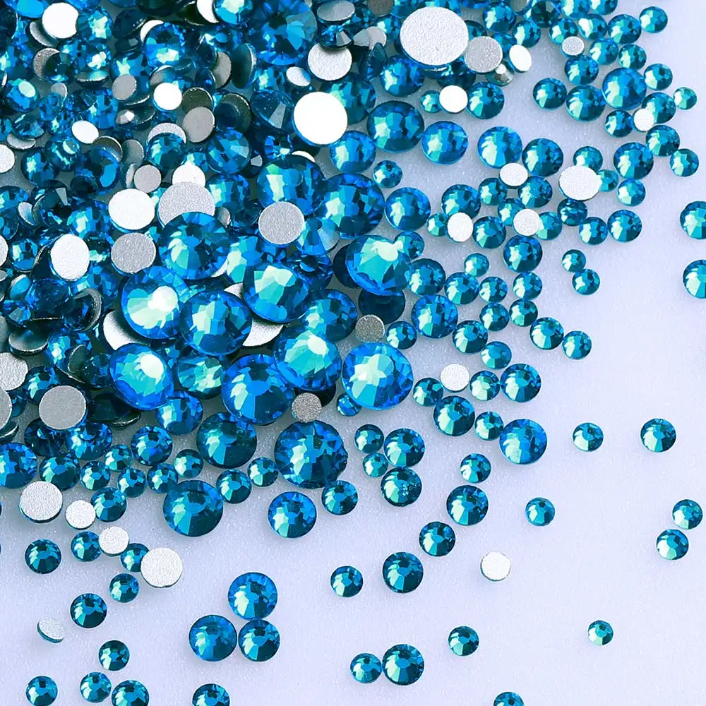 Mix Size Black Diamond Flat Back Rhinestones for Face Self-adhesive Crystal Beads Loose Precious Stones Diamond Painting Jewelry