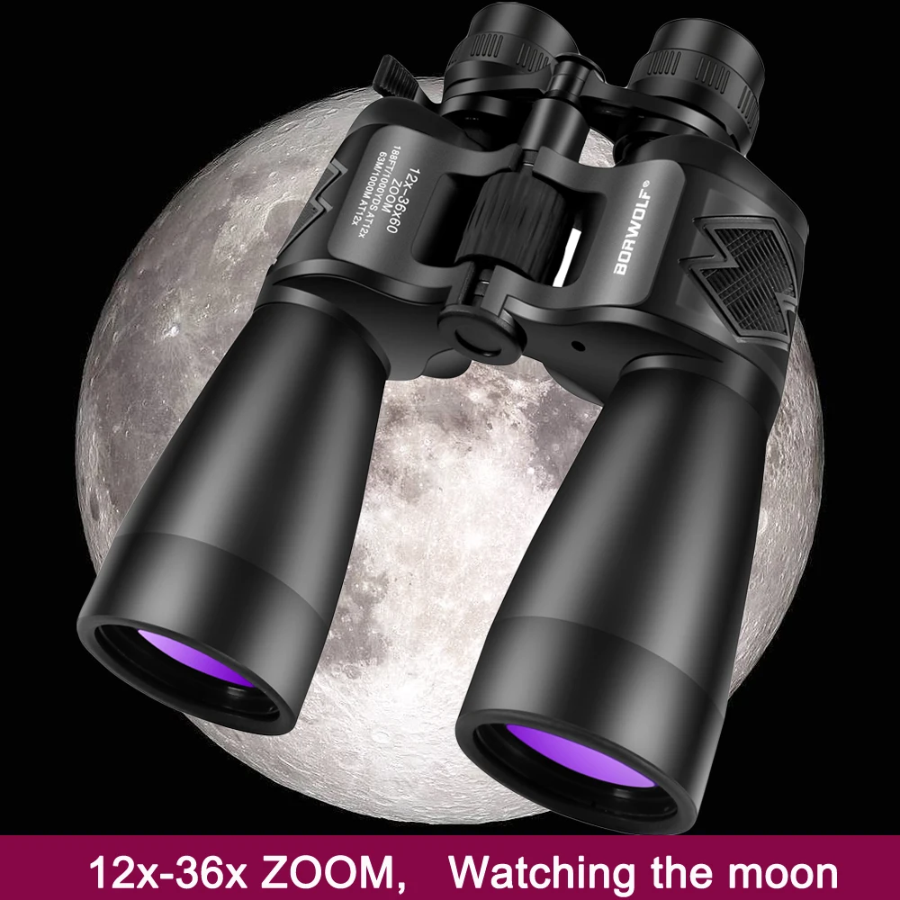 Профессиональный бинокль Borwolf 12 36 раз с высоким увеличением HD 36X60 телескоп
