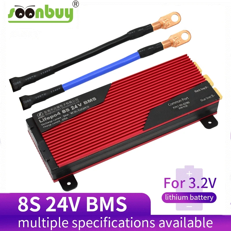 

3.2V LiFePo4 8S 24V 80A 100A 200A 18650 LFP PCM battery protection board BMS with balanced lithium battery module