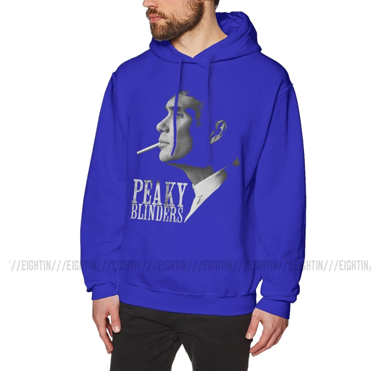 Peaky blinds Hoodie Мужские забавные пуловеры очищенный хлопок осенние толстовки с капюшоном - Цвет: Синий