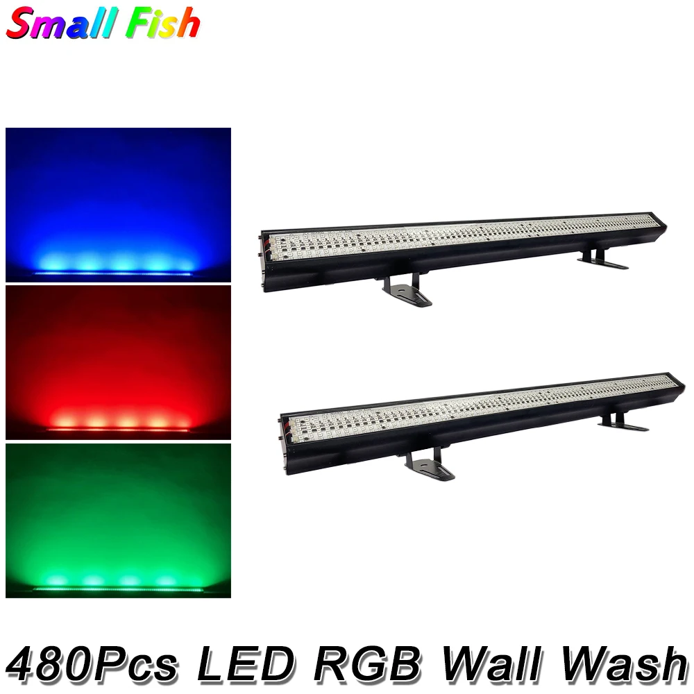 Newest 480Pcs LED RGB Wall Wash Professional Stage Lighting Strobe Light DMX Stage Show Party Lights Disco DJ Club Effect Light