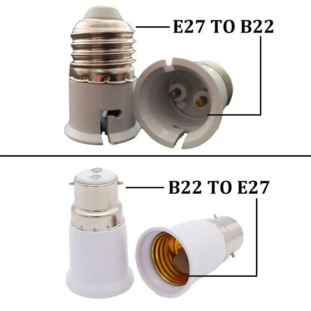 B22 to E27 adapter High quality material fireproof material E27 TO B22 socket adapter LED lamps