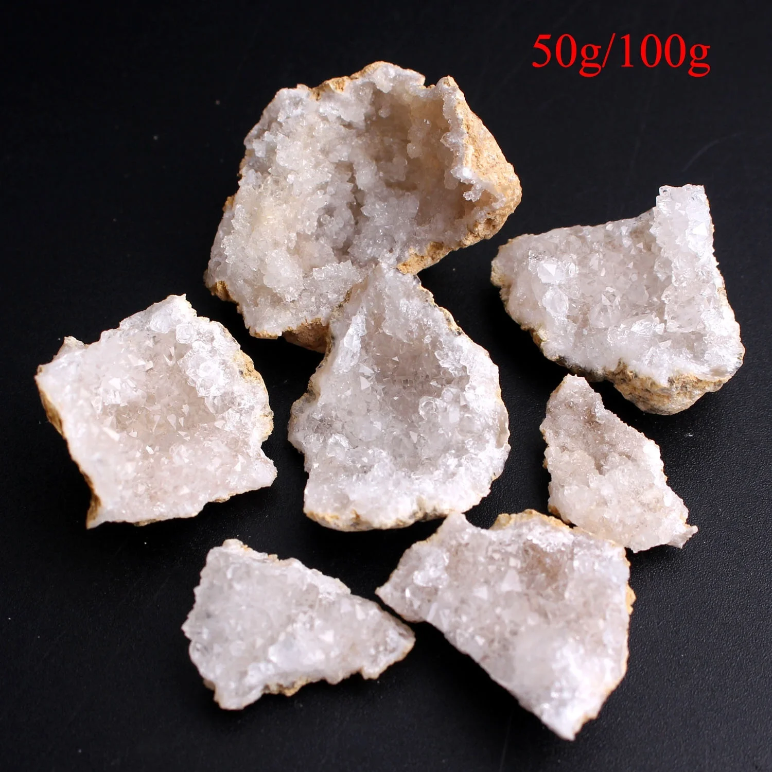 

1PC Natural White Rough Agate Crystal Geode Fragment Gravel Mineral Irregular Geode Quartz Gemstone Specimen Home Decor Healing
